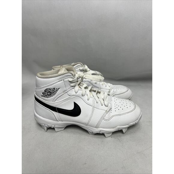 Nike Air Jordan 1 Mid Youth Multisport Cleat White Youth Size 5.5 HF6883-100 - Picture 6 of 12
